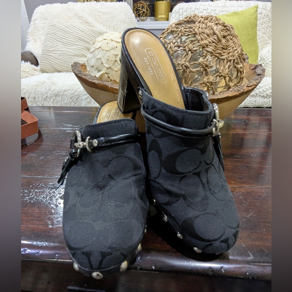 Vintage Coach Slip-On Clogs